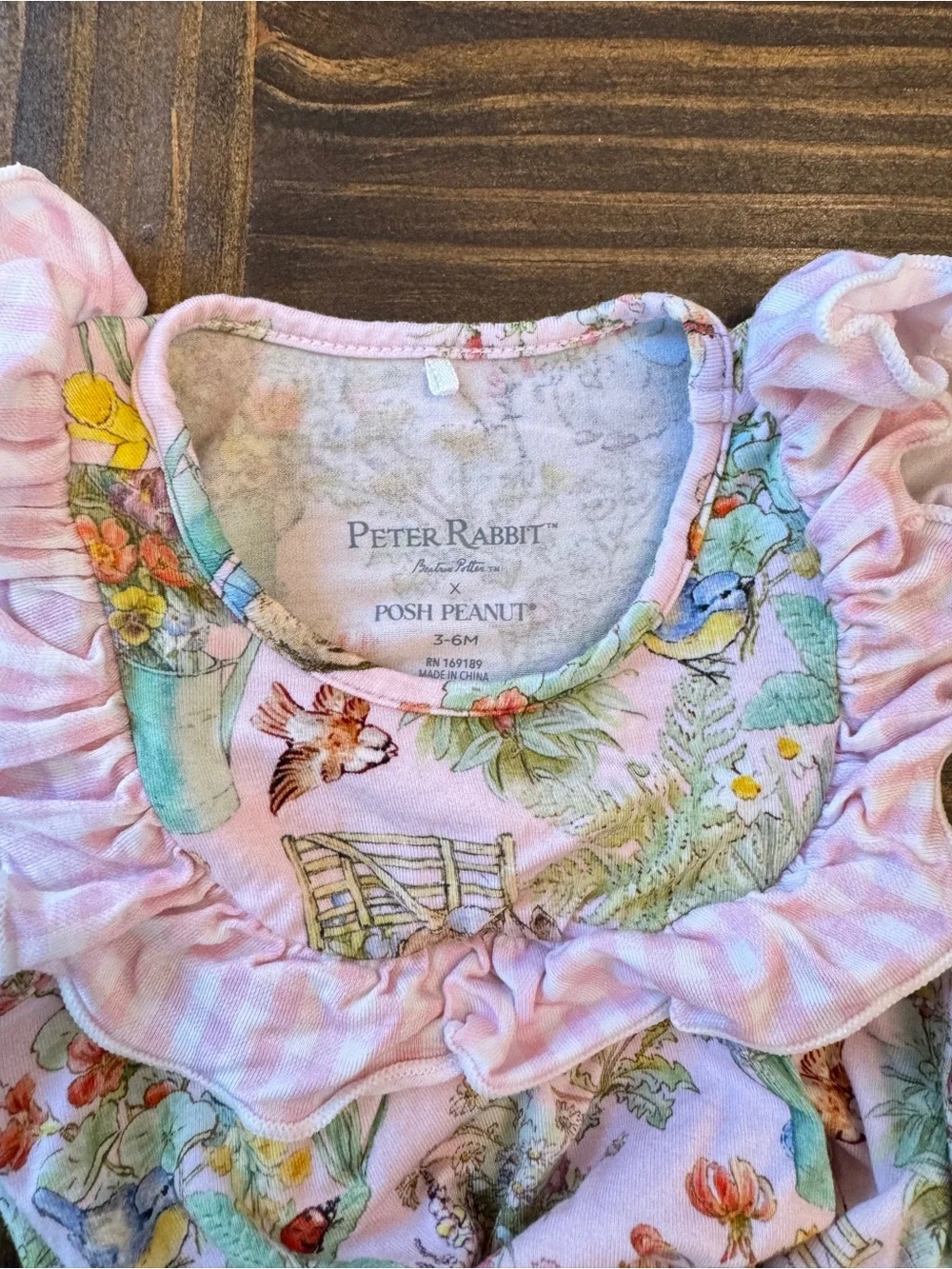 Posh Peanut x Peter Rabbit Garden Flowy Ruffled Top Bummie Set
